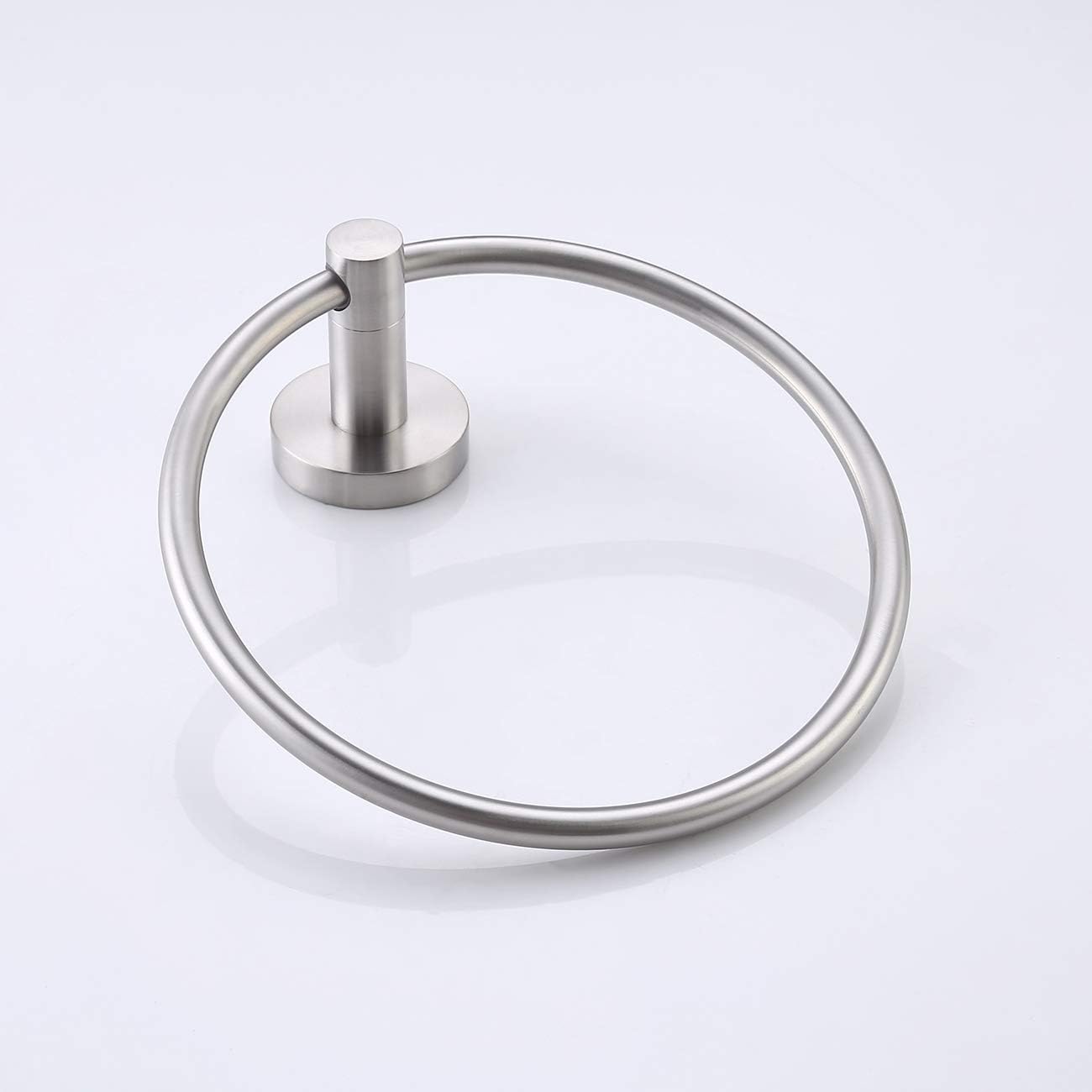 KES Bath Towel Holder Hand Towel Ring Hanging Towel Hanger Bathroom Accessories Contemporary Hotel Round Style Wall Mount SUS 304 Stainless Steel Brushed Finish, A2180DG-2 - - 