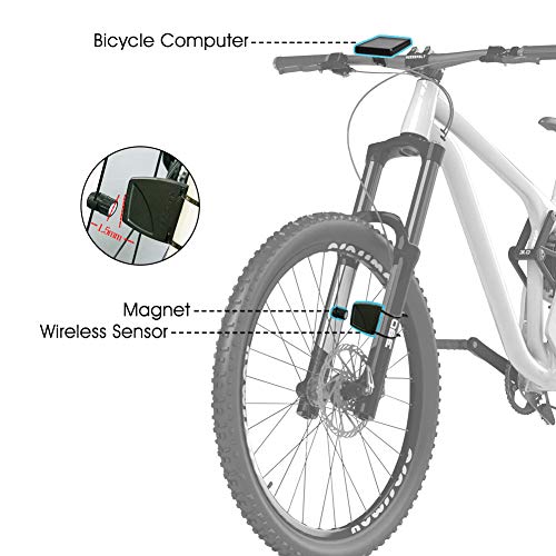 SY Cycling Computer,Multifunction Wireless with Extra Large LCD Backlight Display Bike Speedometer and Odometer with Automatic Wake-up Multifunction Fits All Bikes
