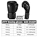 ZTTY Boxing Gloves Kickboxing Muay Thai Punching Bag MMA Pro Grade Sparring Training Fight Gloves for Men & Women (Black, 14oz)