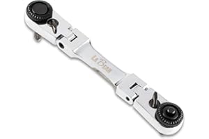 LABEAR - Flexible Dual Ratchet with 1/4" Square Drive & Magnetic Bit Drive