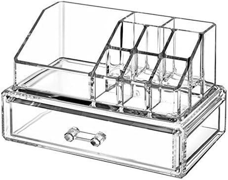 ROOYF Acrylic Jewelry Box Cosmetics Storage Box Two Layers One Drawer Multi-Function