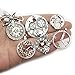 30pcs Antique Silver Mix Skeleton Steampunk Clock Face Watch Gear Cog Wheel Pendant Charms Jewelry Makin for Crafting, Jewelry Findings Making Accessory For DIY Necklace Bracelet M78
