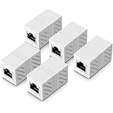 UGREEN RJ45 Coupler, 5 Pack Cat7 Cat6 Cat5 RJ45 8P8C Network Keystone, Ethernet Cable Extender Adapter Female to Female(White)