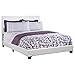 Monarch specialties , Bed, Leather-Look, White, Queen