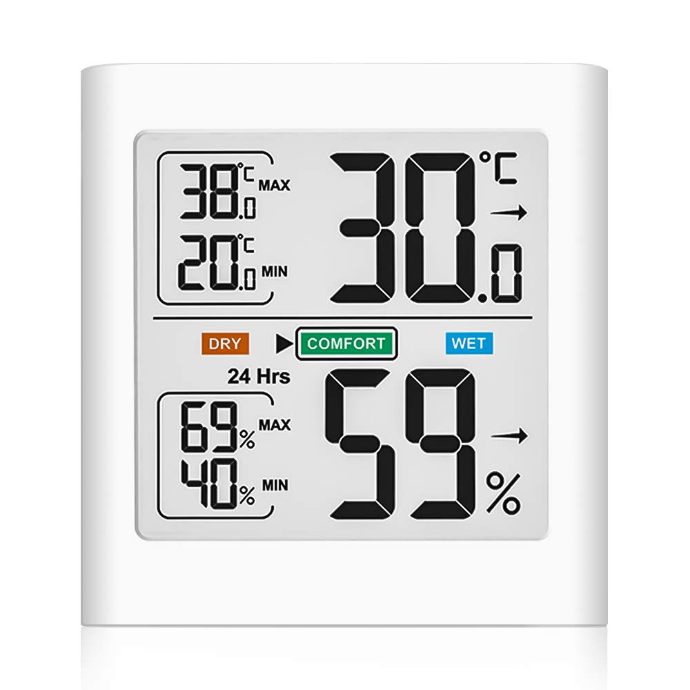 Igrometro Digitale Con Sensore Temperatura - Rotondo, Per Serra, Scatole, Interni - Foto 12