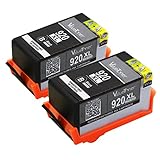 Valuetoner Remanufactured Ink Cartridge Replacement For Hewlett Packard HP 920XL High Yield CN701BN CD975AN (2 Black) 2 Pack Compatible With Officejet 6000 6500 7000 6500a 6500a Plus 7500a Printer