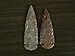 Reikiera 2 x Handmade Indian Agate Stone Spearhead 4 Inches Arrowhead