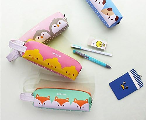 Amazon かわいい 動物 ハンドル ペンケース 韓国 文具類 学生 女性 子供 おすすめ デザイン ペンポーチ 筆箱 韓国 母の日ギフトに大人気 筆記用具 学校 新生活 人気のある 感性 同心 ホットピンク ペンケース 文房具 オフィス用品