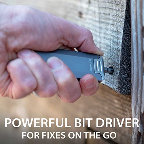 Lever Gear BitVault Portable Pocket screwdriver & Waterproof Keychain