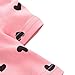 Kids Long Sleeves Cute Heart Pattern T Shirt Tops with Bow Tie + Pants Set 2 Pieces Outfit For Toddler Baby & Little Girls, Pink, Age 18-24 Months = Tag 90