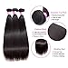 Original Queen 8A Grade Brazilian Straight 3 bundles Deal Silky Straight Virgin Human Hair Weave Extension Mixed Lengths Natural Color 12 14 16 Inches