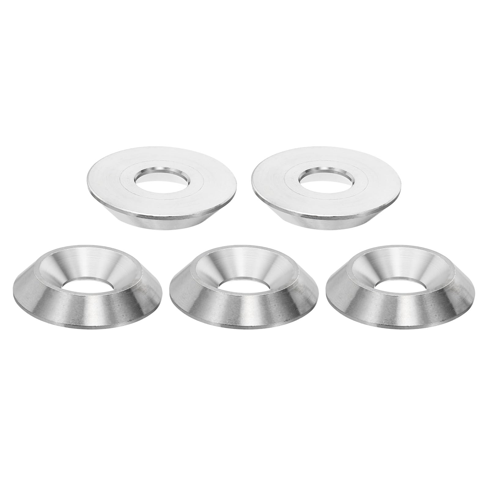 PATIKIL M10 Finish Countersunk Washer, 5pcs 30mm Dia. 5.5mm Tall Solid 304 Stainless Steel CNC Finish Cup Washer Screw Head Gasket for Industrial Construction — image 1
