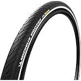 Michelin Protek Max BR Bicycle Tires &ndash; Versatile, Puncture-Resistant, Urban | &amp; Trail Ride Tires with Reflective Strip, City Rubber Casing, Non-Tubeless, Multiple Sizes