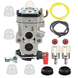 Butom WYA-79 Carburetor with Fuel Line Filter Grommet for Husqvarna 350BT 150BT Backpack Leaf Blower 581177001