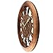 Foxtop Silent Non Ticking Decorative Copper Wall Clocks Battery Operated with Hollow Design Vintage Retro Style (11 inch Arabic Numeral)