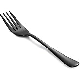 Salad forks stainless steel 12pcs 6.8inch black silverware Mirror Polished | Small forks Dishwasher Safe,rust-proof, non-toxic