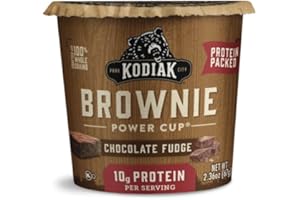 Kodiak Cakes Chocolate Fudge Brownie in a Cup, 2.36 Ounce (Pack of 12) (Packaging May Vary)