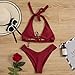 Leadmall Women Two-Piece Bandage Bikini Set, Ladies Push Up Halter Bating Suit Summer Sexy V Neck Bandeau Swimsuitthumb 1
