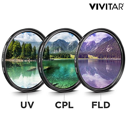 58MM Vivitar UV CPL FLD Filters, Altura Photo ND Filter Set, Collapsible Rubber Lens Hood, Tulip Lens Hood Bundle for Lenses with a 58mm Filter Size - Thumbnail 3