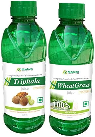 Madren Healthcare Triphala & Wheat Grass Juice 500 ml. (Combo Pack)