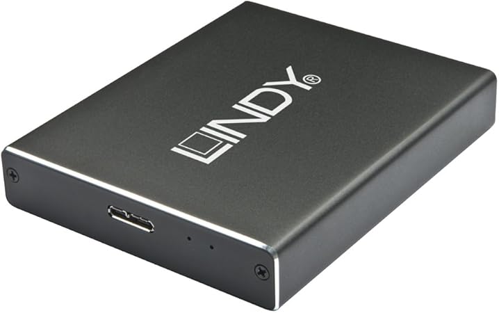 Amazon Com Lindy Usb 3 1 Dual M 2 Ssd Raid Enclosure Black Computers Accessories