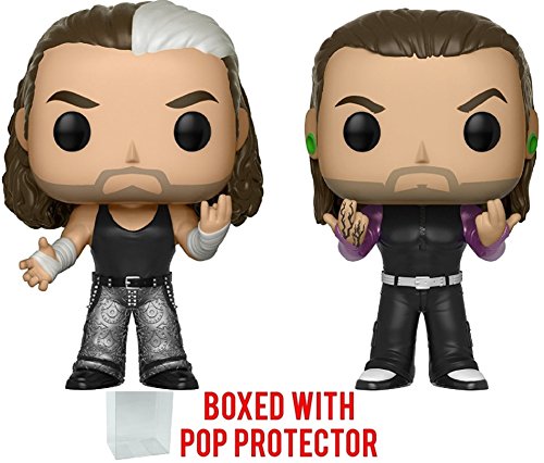 Funko Pop! WWE: Hardy Boys - Jeff Hardy & Matt Hardy 2-Pack Vinyl Figure (Bundled with Pop Box Protector Case)
