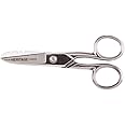 Klein Tools G100CS Scissors, Made in USA, Electrician Scissor with Stripping Notches and Serrated Blade, 5-1/4-Inch