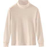 Spring&Gege Little & Big Kids Soft Cotton Long Sleeve Mock Turtleneck Shirts