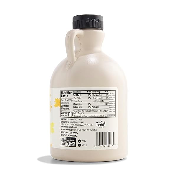 365 BY WHOLE FOODS MARKET, ORGANIC GRADE A AMBER MAPLE SYRUP, 32 FL OZ
