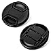 62mm Lens Cap Bundle, 3 Pack Universal Snap on Front Centre Pinch Lens Cover Set with Microfiber Lens Cleaning Cloth for Canon Nikon Sony Olympus DSLR Camera + Camera Lens Cleaning Pen