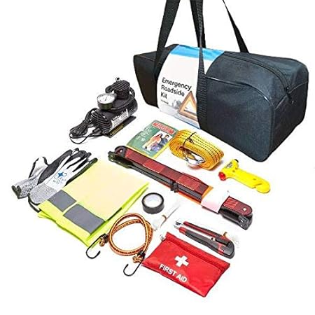 Porum 13-in-1 Notfall-Set für Auto/Wohnwagen/Fahrzeug, multifunktionales Sicherheits-Werkzeug-Set, unverzichtbares Reise-Set 