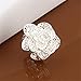 NYKKOLA Jewelry 925 Style Beautiful Classic Rose Flower Sterling Silver Ring(Q)