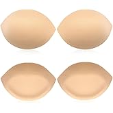 Adamotto Push Up Bra Pads Inserts - 2 Pairs Removable Bra Inserts Breast Enhancers for Swimsuits & Sports Bras
