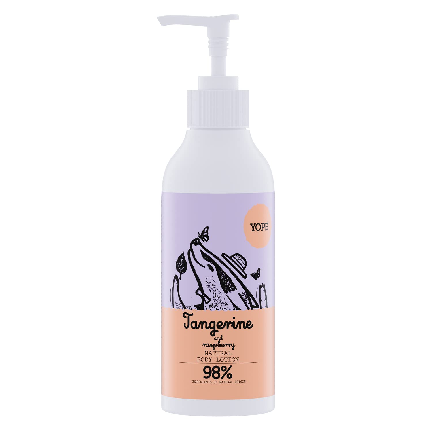 YOPE Natural Body Lotion | Tangerine and Raspberry Extract | Shea and Mafura Butter | Macademia Oil | Dry Skin | Mositursing | 98% Natural ingredients | Tangerine and Raspberry 300ml