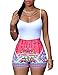 Ninimour Women's Sleeveless Paisley Print Boho Beach Shorts Rompers Jumpsuit