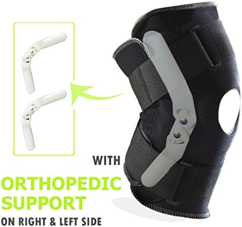 Knee pads Sports Safety Knee Support Inner Flexible Hinge Brace Black Guard