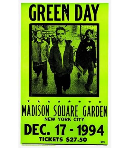 Amazon.com: Green Day Concert Poster, NYC, Madison Square