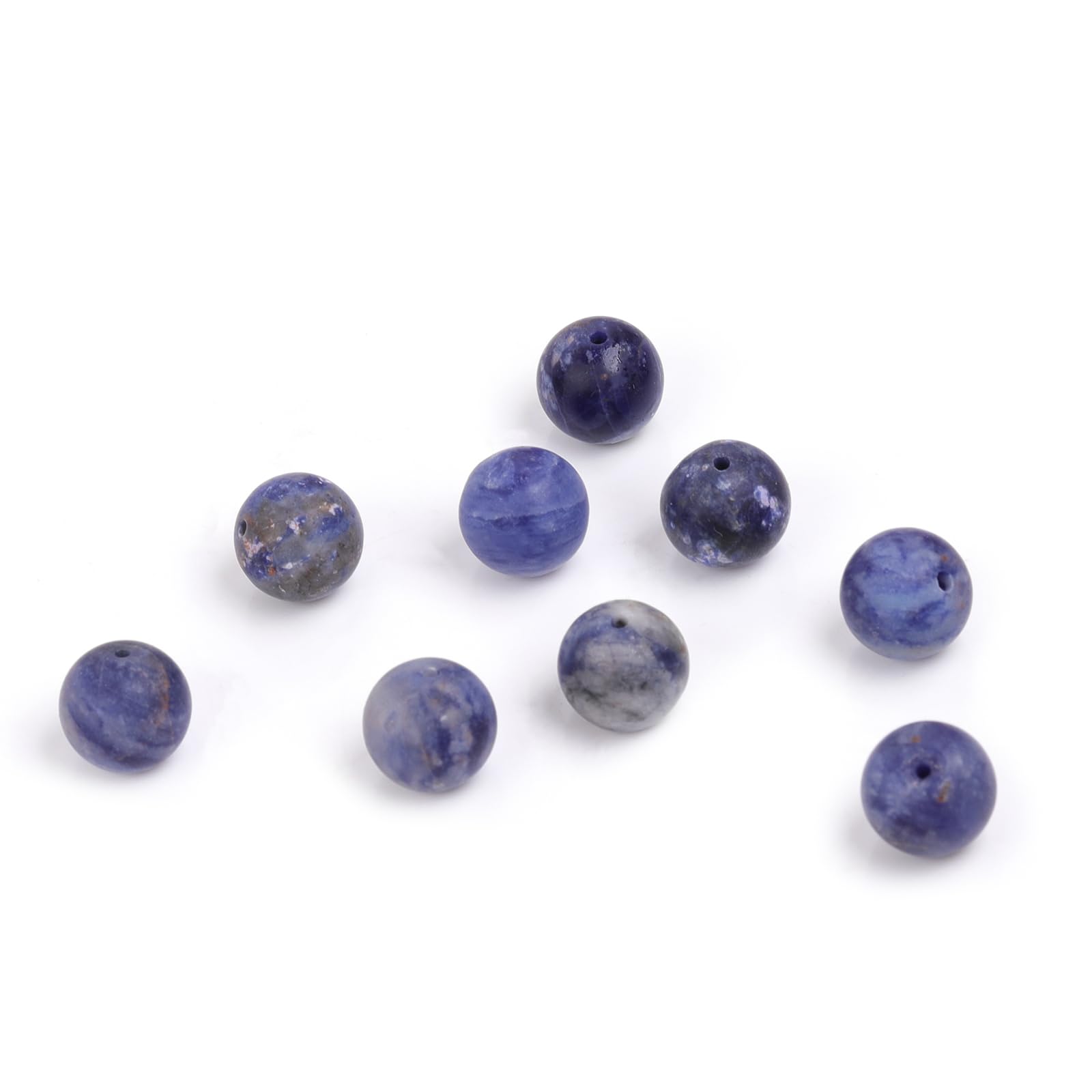 SHGbeads 12mm Frost Matte Blue Sodalite Semi Precious Gemstone Round Loose Beads for Jewellery Making DIY Handmade Craft Supplies 15"