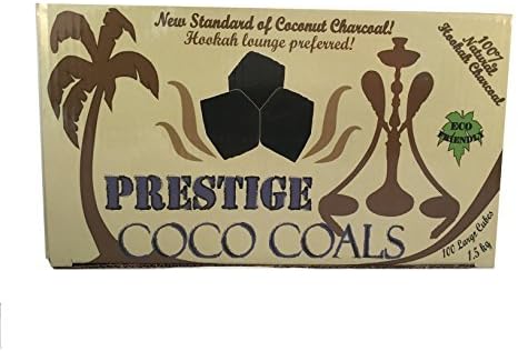 Prestige Bubbles Coco Coals 100% Natural Coconut Hookah Charcoal, Large Shisha Cubes, 1.5kg by Prestige Bubbles