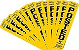 POSTED 12 Pack NO TRESPASSING Signs NO HUNTING Tree/Post Sign PACK