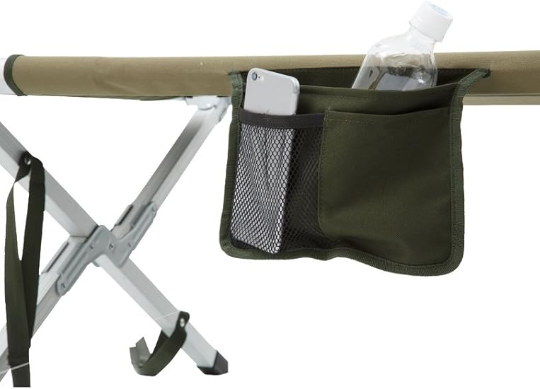 Amazon アルパインデザイン Alpine Design キャンピングコット マルチポケット付 ダークグリーン Alpine Design アルパインデザイン 折りたたみ式ベッド