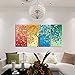 GEVES Unframed 4 Pieces Colorful Seasons Tree of Life Giclee Print Paintings Wall Art Prints Picture Modern Home Decor for Living Room or Bedroom Painting