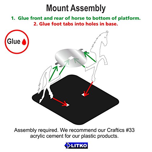 Warhorse, Character Mount Marker, White, 2x2 inch Base (1)