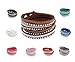 Juanerjie Women's 9 pcs Premium Crystal Slake Bracelet with Beautiful Elements, Button Clamp