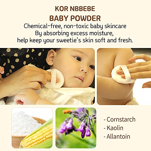 Korea Corn Starch Baby Powder with Puff Baby Powder Travel Size