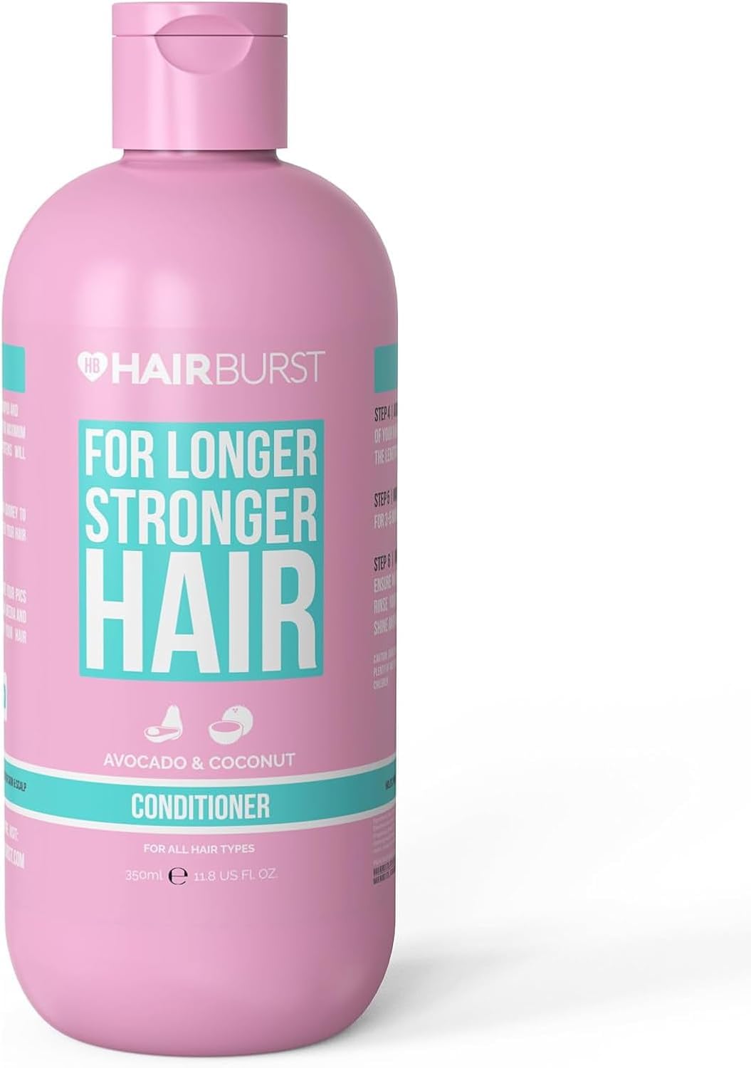 HAIR BURST Hair Growth Conditioner For Woman — Reduces Hair Loss - Strengthens Growth - Contains No SLS and Parabens - Coconut and Avocado Aroma - New Bigger Bottles 350ml