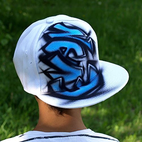 CUSTOM Snapback hat, GRAFFITI painted, PERSONALIZED Snapback with your Name, Word or Initials, airbrushed, flat billed, One Size fits All, hip hop, full cap, new era
