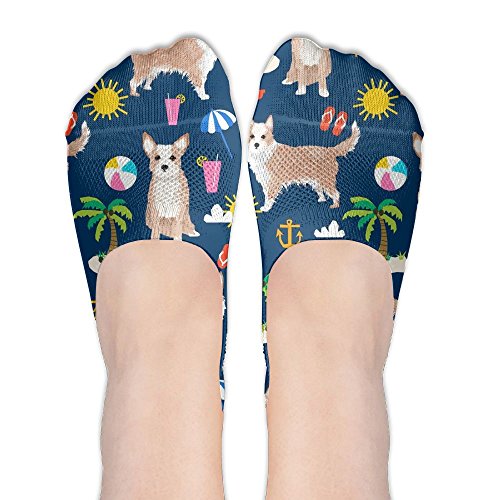 Portuguese Podengo Dog Women Cute No Show Socks Funny Cat Non Slip Low Cut Liner Novelty Cartoon Casual Athletic Ankle Socks