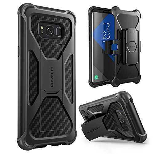 i-Blason Transformer Series Case for Galaxy S8, [Heavy Duty] [Dual Layer] Holster Cover with [Locking Belt Swivel Clip] for Samsung Galaxy S8 2017 Release (Black)