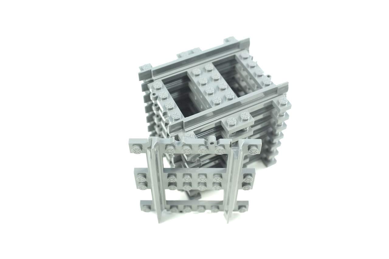 Trixbrix.eu Half Straight tracks 10 pieces Compatible with Lego City Train Sets 60197 60198 10277 60205 60238 — image 1